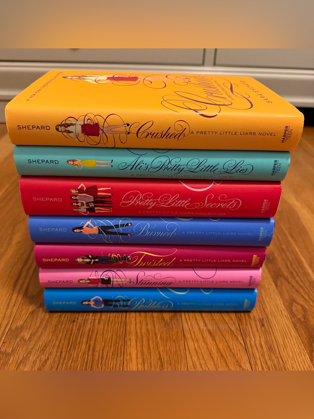 Lot of 7 Pretty Little Liars Novel by Sara Shepard Hardcover Books EUC